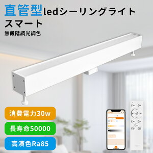 LED�V�[�����O���C�g �����`�^�C�v LED�u���� 30W ���� 60cm LED�u��������̌^ ����d��30W 6000lm �X�}�[�g �V�[�����O���C�g �����R���t�� �A�v������ ���i�K�������F �p�x�����\ ���[�����C