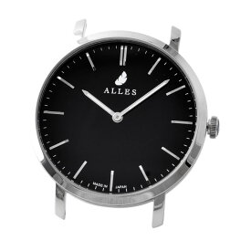 アレス 腕時計 メンズ ALLES wwas391h01d03 【日本製 クォーツ】 腕時計用ヘッド バーインデックス シルバー×ブラック 39mm ヘッドのみ ベルト別売り