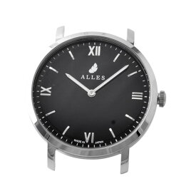 アレス 腕時計 メンズ ALLES wwas391h01d04 【日本製 クォーツ】 腕時計用ヘッド ローマインデックス シルバー×ブラック 39mm ヘッドのみ ベルト別売り