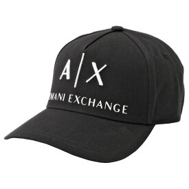 アルマーニエクスチェンジ 帽子 ARMANI EXCHANGE メンズ ユニセックス AX A/X ロゴ 刺繍 ベースボールキャップ ブラック 954039-CC513-00121