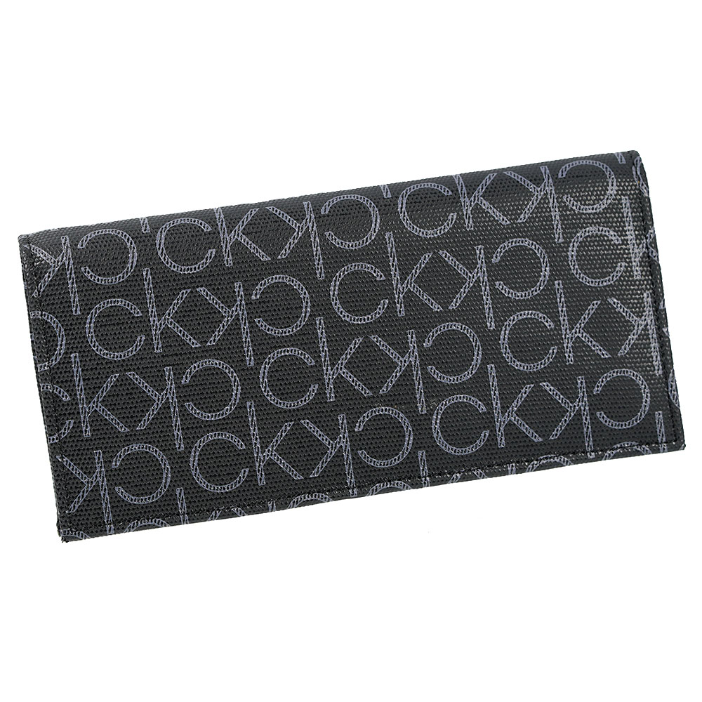カルバンクライン 財布 長財布 ブラック ロゴ型押し 本革 CK Calvin Klein モノグラム 79467 | アクセサリーギフトのTYS