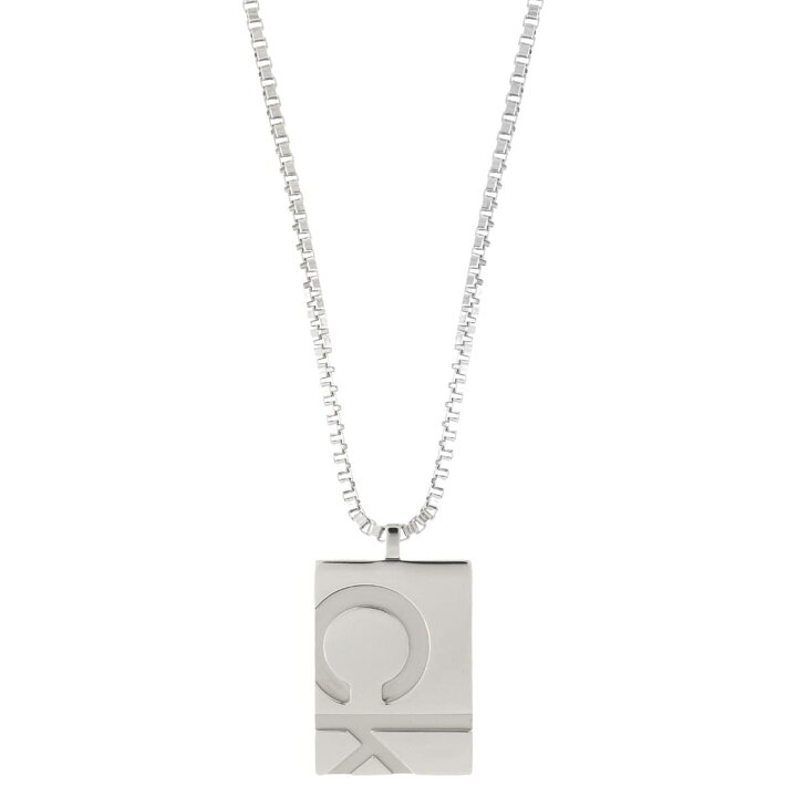 楽天市場 カルバンクライン ネックレス ペンダント Calvin Klein メンズ Ckロゴプレート エンボスド シルバー アクセサリー Kjdump アクセサリーギフトのtys