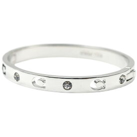 [訳ありアウトレット] コーチ アクセサリー バングル ブレスレット レディース シルバー カラー COACH C HINGED BANGLE RHODIUM WOMENS BRACELET 37440616RHO030 37 440616 RHO030