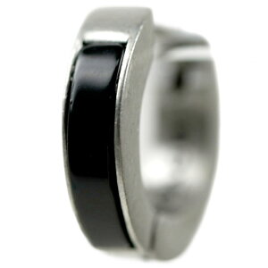 R[` ANZT[ sAX Y Ўp X^[OVo[ ubN COACH BLACK & SILVER INLAY HUGGIE EARRING BLACK/RHODIUM Hoop MENS EARRING 925 STERLING SILVER 37452388SLV003 37 452388 SLV003