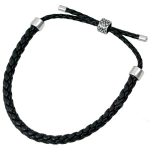 �R�[�` �A�N�Z�T���[ �u���X���b�g �X�^�[�����O�V���o�[ �u���b�N ���U�[ COACH MENS LEATHER THICK BRAIDED SLIDER BLACK STERLING SILVER 925 37493255SLV005 37 493255 SLV005