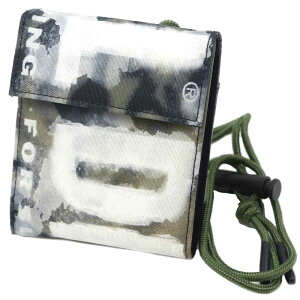 ディーゼル 二つ折り財布 小銭入れあり ストラップ付き ポリエステル カーキ DIESEL RAVE BI-FOLD VELCRO X09907 P6339 T7223 X09907-P6339-T7223