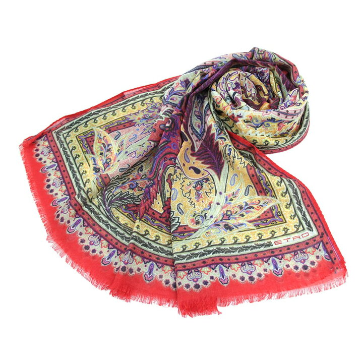 楽天市場】エトロ ETRO スカーフ ウール シルク マルチカラー Scarf 