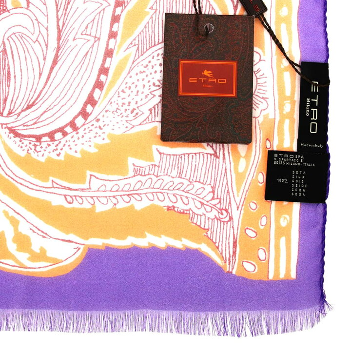 楽天市場】エトロ ETRO スカーフ シルク マルチカラー Scarf Multi 