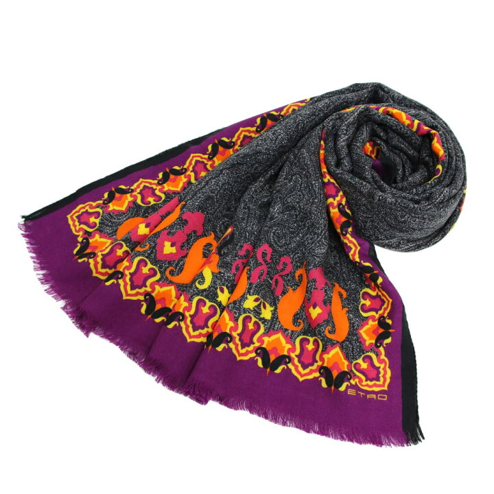 楽天市場】エトロ ETRO スカーフ カシミア シルク マルチカラー Scarf  