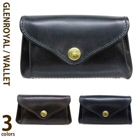 グレンロイヤル コインケース 小銭入れ カードケース ミニ財布 ブライドルレザー 本革 ハンドメイド GLENROYAL Small Purse Bridle Leather 03-6188