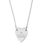 グッチ ネックレス ペンダント GUCCI レディース トレードマーク刻印 ハートモチーフ シルバー アクセサリー 223512-J8400-8106