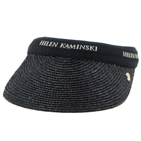 ヘレンカミンスキー サンバイザー HELEN KAMINSKI Marina Charcoal/Black Logo マリーナ UPF50+ ラフィア製ハット レディス帽子