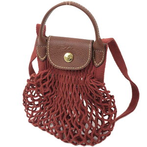 �����V���� �V�����_�[�o�b�O ���f�B�[�X �~�j�o�b�O ������ �u���E���n LONGCHAMP LE PLIAGE FILET COTTON ACAJOU 10139 HVH 204 10139-HVH-204
