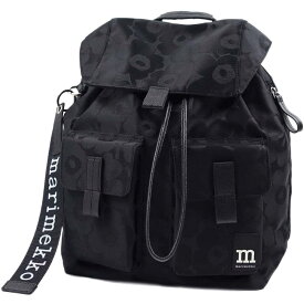 マリメッコ リュックサック バックパック バッグ レディース ウニッコ柄 花柄 ブラック Everything Backpack L Unikko marimekko 092229-999
