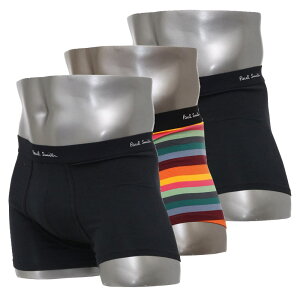 �|�[���X�~�X �{�N�T�[�p���c 3���Z�b�g �O�� Paul Smith Men's Trunk 3pack 3���g M1A 914 M3PKD 79 Black Cotton/Elastane S/M/L�T�C�Y