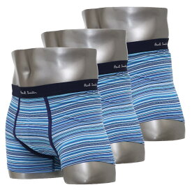 ポールスミス ボクサーパンツ 3枚セット 前閉じ Paul Smith Men's Trunk 3pack Navy Cotton/Elastane M1A 914 M3PKO 47 S/M/Lサイズ