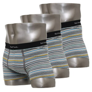 �|�[���X�~�X �{�N�T�[�p���c 3���Z�b�g Paul Smith Men's Trunk 3pack Grey Cotton/Elastane M1A 914 M3PKO 70 S/M/L�T�C�Y