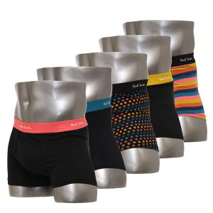 �|�[���X�~�X �{�N�T�[�p���c 5���Z�b�g �O�� 5���g Paul Smith Men's Trunk 5pack Black Cotton/Elastane S/M/L�T�C�Y M1A 914 M5PK5 79