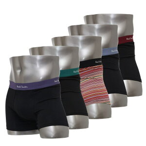 �|�[���X�~�X �{�N�T�[�p���c 5���Z�b�g �O�� 5���g Paul Smith Men's Trunk 5pack Black Cotton/Spandex S/M�T�C�Y M1A-914C-A5PCK201A