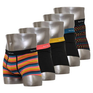 �|�[���X�~�X �{�N�T�[�p���c 5���Z�b�g �O�� 5���g Paul Smith Men's Trunk 5pack Black multi Cotton/Spandex S/M/L�T�C�Y m1a-914c-a5pck501a
