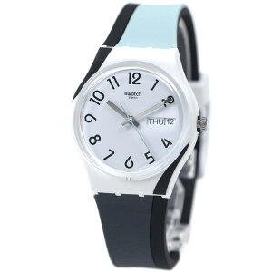 スウォッチ 腕時計 レディース 日付 曜日 カレンダー ホワイト ブルー ブラック グレー swatch BAU SWATCH GREYTWIST GW711