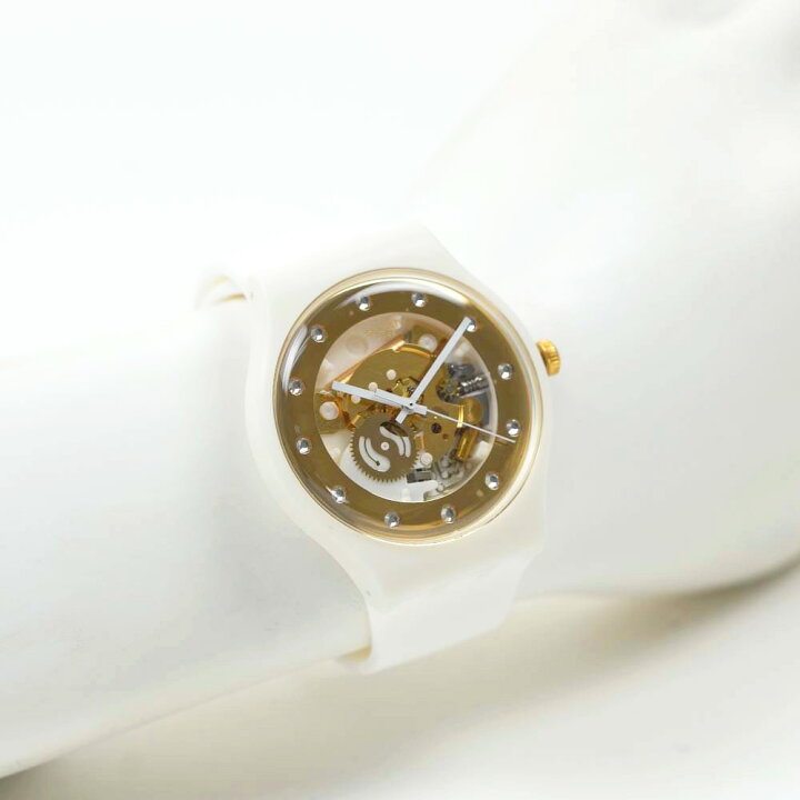 楽天市場】スウォッチ 腕時計 レディース ホワイト ゴールド swatch 