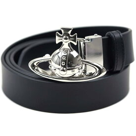 ヴィヴィアンウエストウッド ベルト レザー オーブ Vivienne Westwood BELTS ORB BUCKLE PALLADIUM BELT BLACK ブラック シルバー 82010004 42110 N402