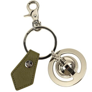 ���B���B�A�� �E�G�X�g�E�b�h �L�[�z���_�[ �I�[�u���`�[�t ���� �L�[�����O SAFFIANO 3D ORB SILVER GREEN 82030080 OM0009 M401 �O���[��