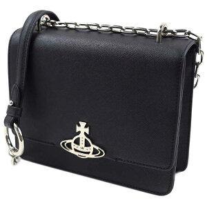 BBAEGXgEbh obO V_[obO fB[X ubN WFLA-WITH FLAP DEBBIE MEDIUM BAG WITH FLAP BLACK Vivienne Westwood 41020011-42093-N401