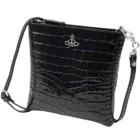 ヴィヴィアンウエストウッド ショルダーバッグ 鞄 クロスボディ 斜め掛け ブラック 型押しレザー Vivienne Westwood 51160005 L0039 N401 51160005-L0039-N401