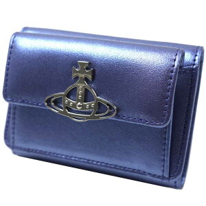 BBAEGXgEbh z O܂z fB[X p[v Vivienne Westwood SMALL FLAP PURSE PEARLISED LEATHER PURPLE 52010013L0038J401 52010013-L0038-J401