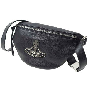 ���B���B�A���E�G�X�g�E�b�h �V�����_�[�o�b�O �N���X�{�f�B �u���b�N Vivienne Westwood HILDA SMALL BUM BAG BLACK 43070028-42070-N401 43070028 42070 N401