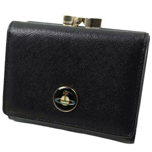 BBAEGXgEbh O܂z fB[X ܌ ubN Vivienne Westwood VICTORIA SMALL FRAME WALLET BLACK/ENAMEL GOLD 51010037-40565-N418