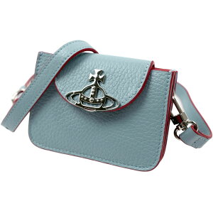 BBAEGXgEbh J[hP[X z|VFbg V_[Xgbvt Cgu[ bh Vivienne Westwood BRAY HALF MOON CARD HOLDER WITH STRAP LIGHT BLUE/ RED 51120015-42069-K401 51120015 42069 K4