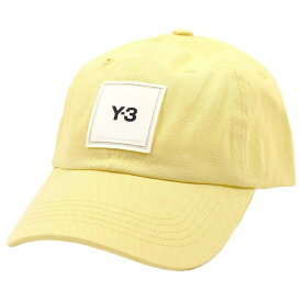 Y-3 ワイスリー キャップ 帽子 コットン サイズ調節可能 ベースボールキャップ SQUARELABEL SQL クリーム系 ライトイエロー EASYELLOW HI3311