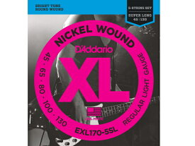 【ネコポス便発送・代引&時間指定不可】【D'Addario（ダダリオ） ベース弦】 ニッケル Super Long Scale 5弦 .045-.130 EXL170-5SL