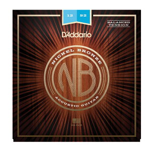 【ゆうパケット・送料無料】D'Addario ダダリオ アコースティックギター弦 ニッケルブロンズ Light .012-.052 NB1252BT バランスドテンション