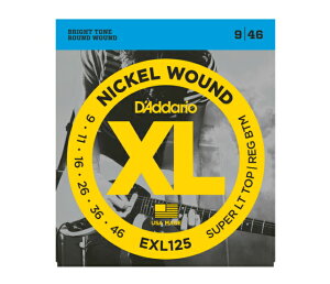 【お買い得3セット】【ダダリオ エレキギター弦】スーパーライトトップ,レギュラーボトム D'Addario EXL-125×3(EXL125×3)