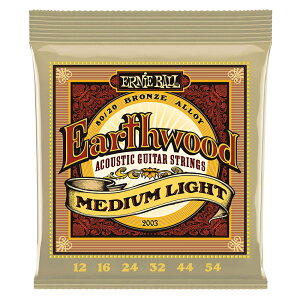ERNIE BALL �A�R�[�X�e�B�b�N�M�^�[�� �u�����Y �~�f�B�A�����C�g (12-54) 2003 Earthwood 80/20 Bronze Medium Light