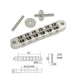 【ネコポス便・送料無料】【ギターパーツ】【ブリッジ】　【GOTOH】エレキギター用ブリッジ　GE103B　コスモブラック