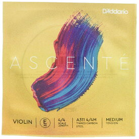 【ネコポス便・送料無料】【D'Addario （ダダリオ）】【バイオリン弦】 バラ弦 Ascente E線 A311 4/4M Medium Tension