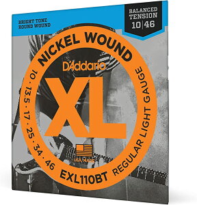 【お買い得3セット】【メール便】【ダダリオ エレキギター弦】バランスドテンション D'Addario EXL-110-BT×3(EXL110BT) Regular Light .010-.046 EXL110BT 【国内正規品】