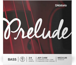 y䂤pPbgEzyD'Addario i__IjzEbhx[X(RgoX) J611 3/4M Prelude Bass Strings / G-stainless steel(1)