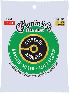 Martin アコースティックギター弦 AUTHENTIC ACOUSTIC Marquis Silked MA140S (MA-140S)Light .012-.054