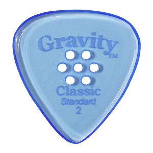 GRAVITY GUITAR PICKS Classic - Standard, Multi-Hole - GCLS2PM 2.0 mm with Multi-Hole, Blue