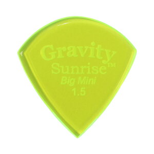 GRAVITY GUITAR PICKS Sunrise - Big Mini - GSUB15P 1.5mm, Fluorescent Green