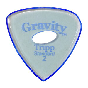 GRAVITY GUITAR PICKS Tripp - Standard, Elipse Grip Hole - GTRS2PE 2.0 mm with Elipse Grip Hole, Blue