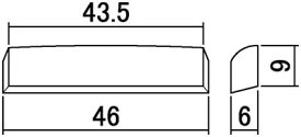 【SCUD】【ナット】ボーンナット F-3302 (46/43.5x9x6mm、マーティンタイプ)