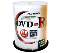 ALDR47-16X100PW ALL-WAYS 印象のデザイン DVD-RALDR47-16X100PW100枚入りスピンドルタイプ 買い物