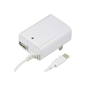 USB-AC�A�_�v�^�[ USB Type-C�P�[�u���t�� �z���C�g OHM 01-3747 MAV-AUC2-W AudioComm USB AC�[�d�� PSE�F�� �y���������z